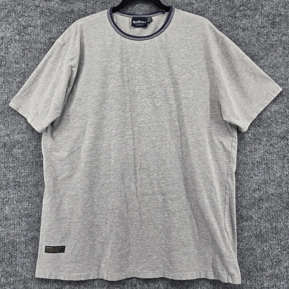 North 56°4 T-Shirt Mens XLT Gray Short Sleeve Ringer Crew Neck Tall Gorpcore